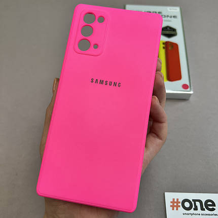 Чохол для Samsung Galaxy Note 20 матовий із закритою камерою чохол на телефон самсунг нот 20 малиновий S1Q, фото 1