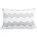 Чохол для подушки в'язаний Ohaina 70x50 Light grey + White, фото 3