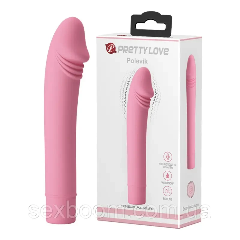 Реалістичний вібратор - Pretty Love Polevick Vibrator Light Pink