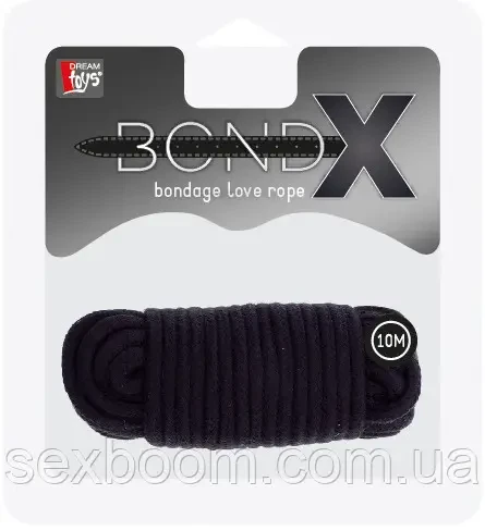 Мотузка для бондажа BONDX LOVE ROPE - 10M BLACK