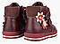 Черевики низькі дитячі для дівчаток бордові натуральна шкіра Україна Miracle — розмір 21 (14,2 см) (модель: Mir7416-25NKbordo), фото 5