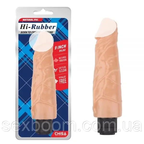 Вібромассажер Hi-Rubber Dildo, Flesh