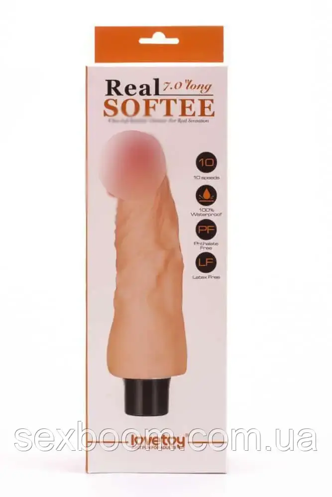 Реалістичний вібратор - Reel Softee Vibrator Flesh 7"