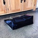 Сумка дорожня спортивна жіноча в стилі Вікторія Сікрет. Сумка жіноча нейлонова пляжна VS (чорна), фото 6