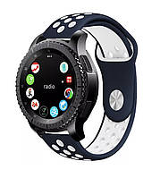 Ремешки на часы Samsung Gear S3 Frontier/Classic/Galaxy Watch 46 mm,синий с белым
