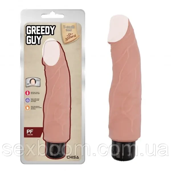 Вібромасажер з кібершкіри Greedy Guy Flesh