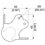 Кутова зв'язка C1339/01z кульова 65х65мм сталь 1,8 мм оцинкована. Для профілю з полицею 30х30, 35х35мм. Є, фото 2