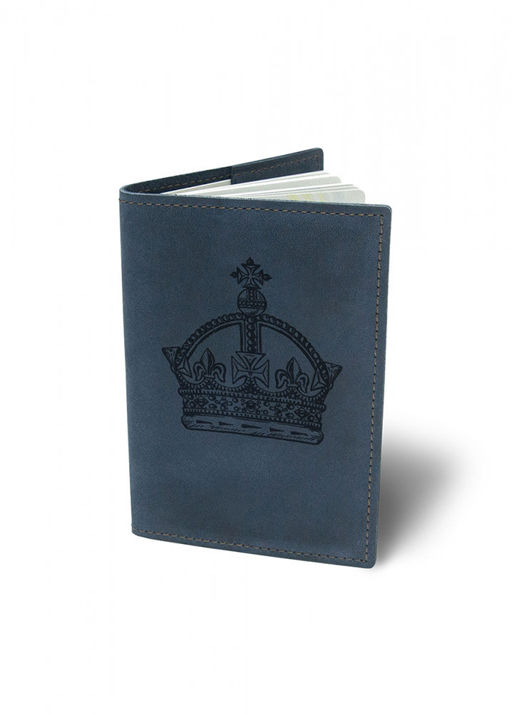 Обкладинка для паспорта BermuD Королева М01 B 01-18S-01-12 синя
