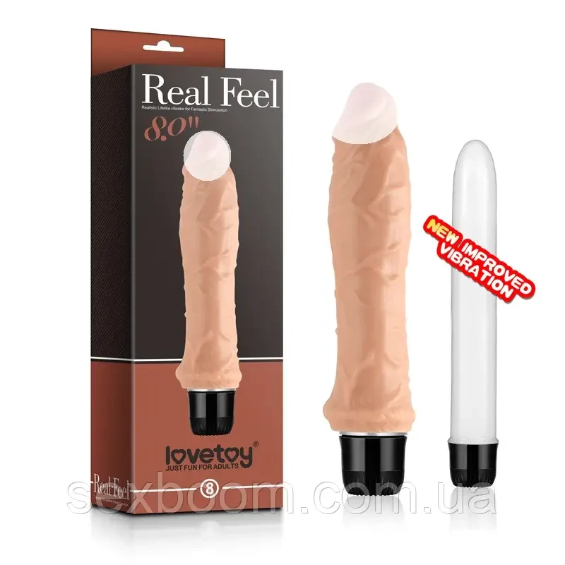 Реалістичний вібратор - Real Feel Vibrator 8 Flesh 8"