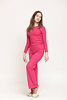 Кофта на зав'язках рубчик малина