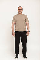 Футболка чоловіча Беж з написом і без