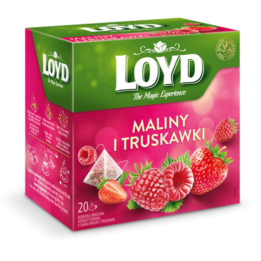 Чай фруктовый Loyd Малина и Клубника 20 шт по 2 г. - фото 2 - id-p1645635221
