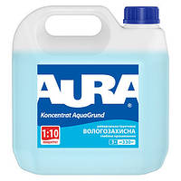 Вологозахисна ґрунтовка глибокого проникнення концентрат 1:10 Aura AquaGrund 10 л