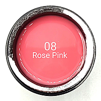 Гель для нарощування нігтів Queen Nails No 08 Rose Pink (камуфлювальний) 30 г