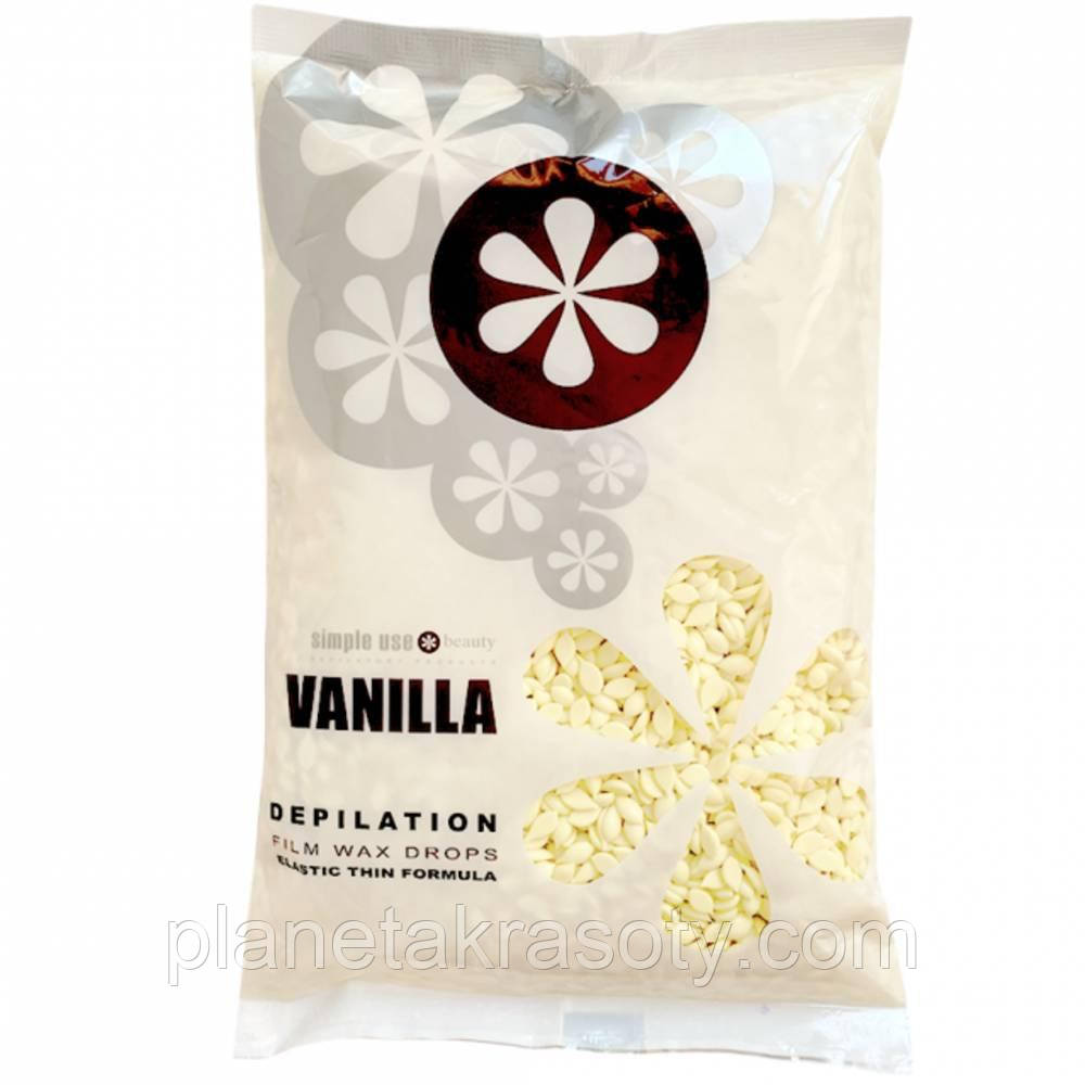 Віск для депіляції плівковий у гранулах «Ваніль» Simple Use Beauty 800 г, фото 1