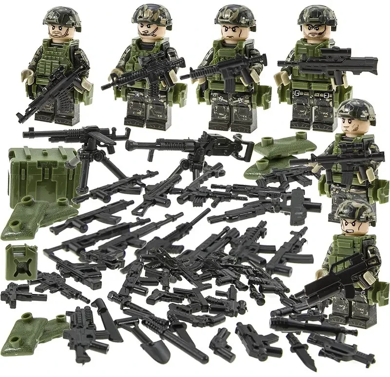 Фигурки Человечки Военные Спецназ Солдаты Много Оружия для Лего Lego ...