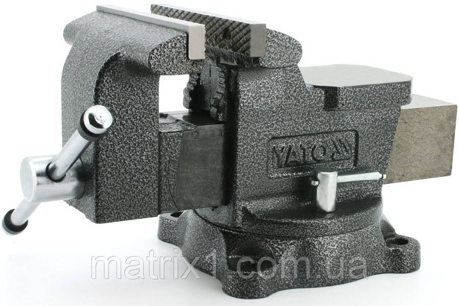 Тиски слюсарні обертаються з накольною YATO, b= 150 мм, m= 19 кг YT-65048, фото 1