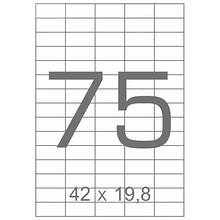 Етикетка, що самокреслюється Tama 42x19,8 (75 на аркуші) с/кл (100листив) (17797)