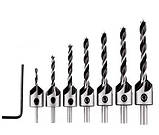 Набір з 7 свердл із зенкером по дереву 3-10ммм, циліндричних, фото 2