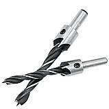 Набір з 7 свердл із зенкером по дереву 3-10ммм, циліндричних, фото 4