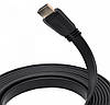Кабель HDMI UGREEN HDMI to HDMI 2.0 Version Flat Cable 2 м Black (ED015), фото 3