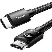 Кабель HDMI UGREEN 4K HDMI Cable Male to Male Braided HDMI v2.0 2м Black (HD119)