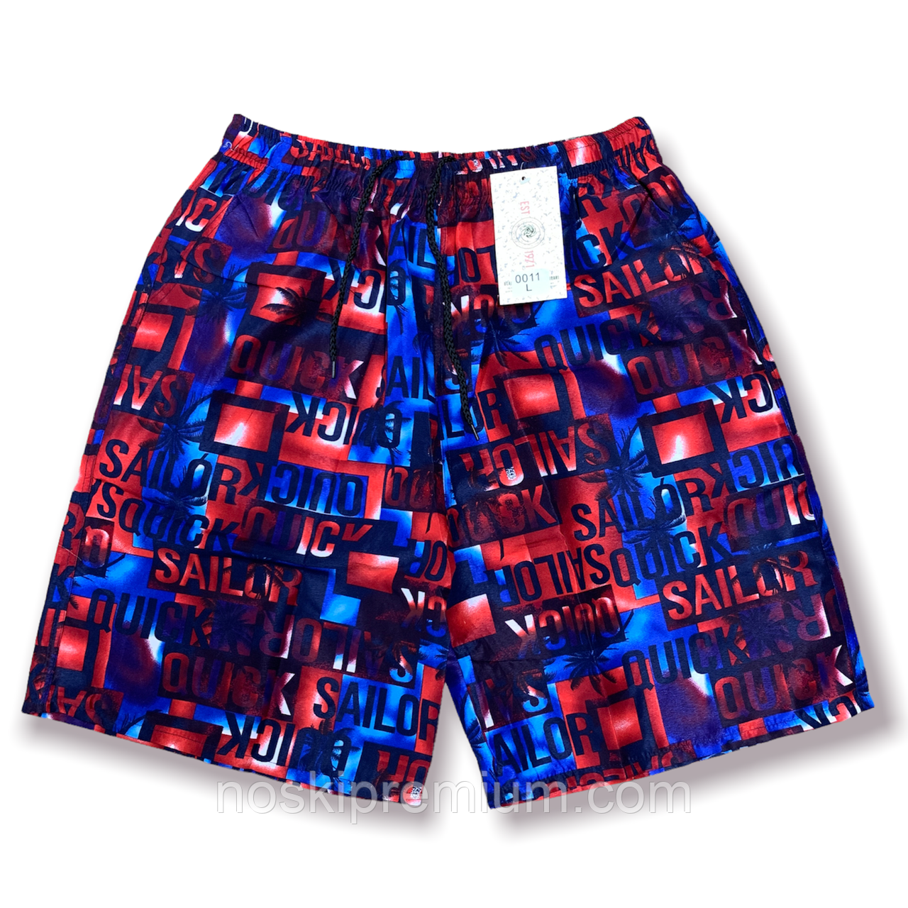 Шорти чоловічі Black Cyclone Est. 1971, розмір M-3XL, червоно-сині, 0011, фото 1