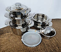 Набор посуды 16 предметов Z.P.INTERNATIONAL ZPT-1720 из высококачественной нержавеющей стали