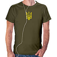 Футболка мужская Герб Украины Хаки (Army green) (9223-3790-KH-S) S