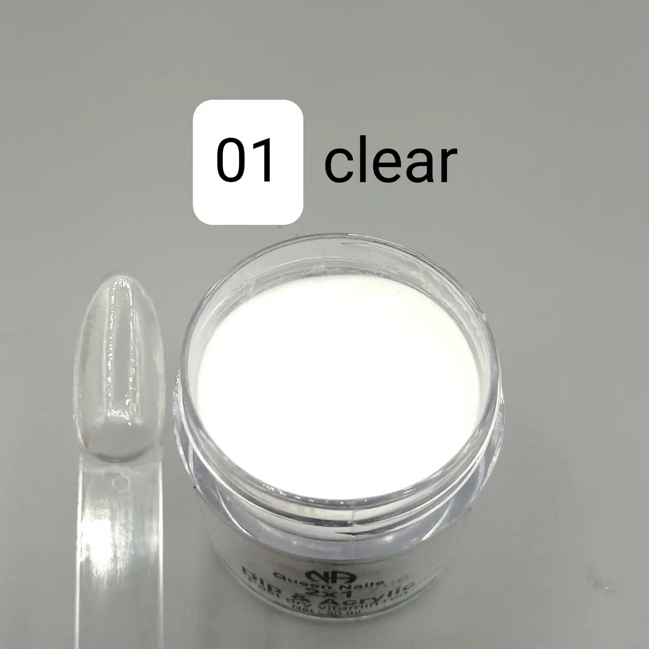 Дип пудра Queen Nails Т 001 прозора, 30 г