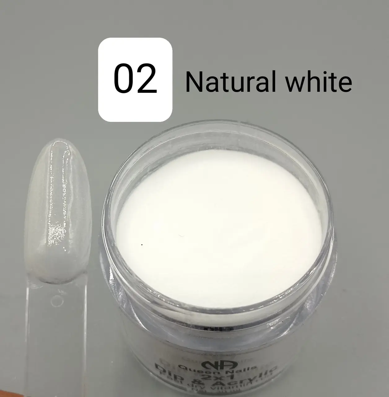 Дип пудра Queen Nails Т 002 біла, 30 г