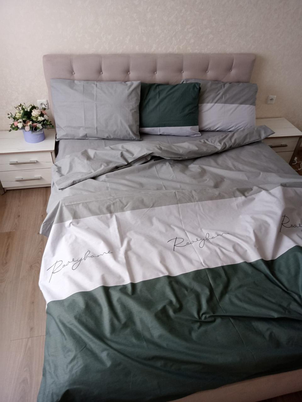 Постільна білизна, бязь Real home green