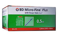 Шприц инсулиновый BD Micro-Fine 0,5 мл U-100 30G (0,30 x 8,0 мм) 100 шт