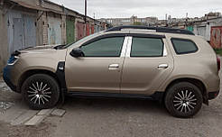 Молдинг дверних стійок (6 шт, нерж.) для Renault Duster 2008-2017 рр