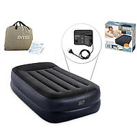 Надувне ліжко-матрац «Intex з вбудованим електричним насосом, чорно-синій». Виробник Intex