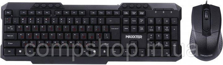 Клавіатура+миша Maxxter KMS-CM-02-UA Black USB (мультимедійні клавіші) (код 126049), фото 1