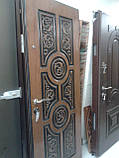 Двері вхідні в квартиру металеві з мдф і патиною, фото 3