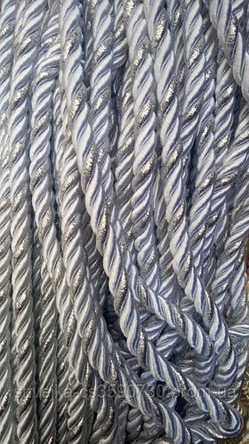 Купить Декоративный шнур для натяжных потолков, Белый С Серебром 10 мм ...