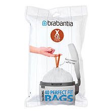 Набір пакетів для сміття Brabantia PerfectFit, об'єм 10-12 л, розмір X, 40 шт (138041)