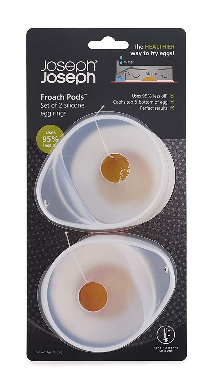 Набор силиконовых форм для жарки яиц Joseph Joseph FROACH PODS, 4,4x9,9x11,8 см, белый, 2 штуки (20120) - фото 6 - id-p1645783746