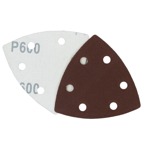 Трикутна шліфувальна шкурка на липучці Velcro Polystar Abrasive 90 мм, P600 (з відв.)