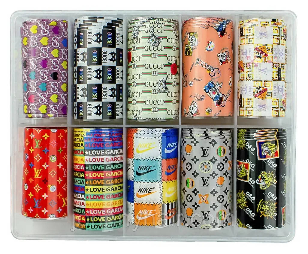 Фольга для нігтів B10 (набір 10 шт), фото 1