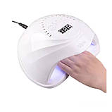 Професійна UV/LED лампа XZM 5XS для манікюру і педикюру (Біла), 168 Вт., фото 4