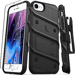 Захисний чохол Zizo Bolt Series Black з кліпсою для iPhone 7 | 8 | SE 2020 | SE 2022
