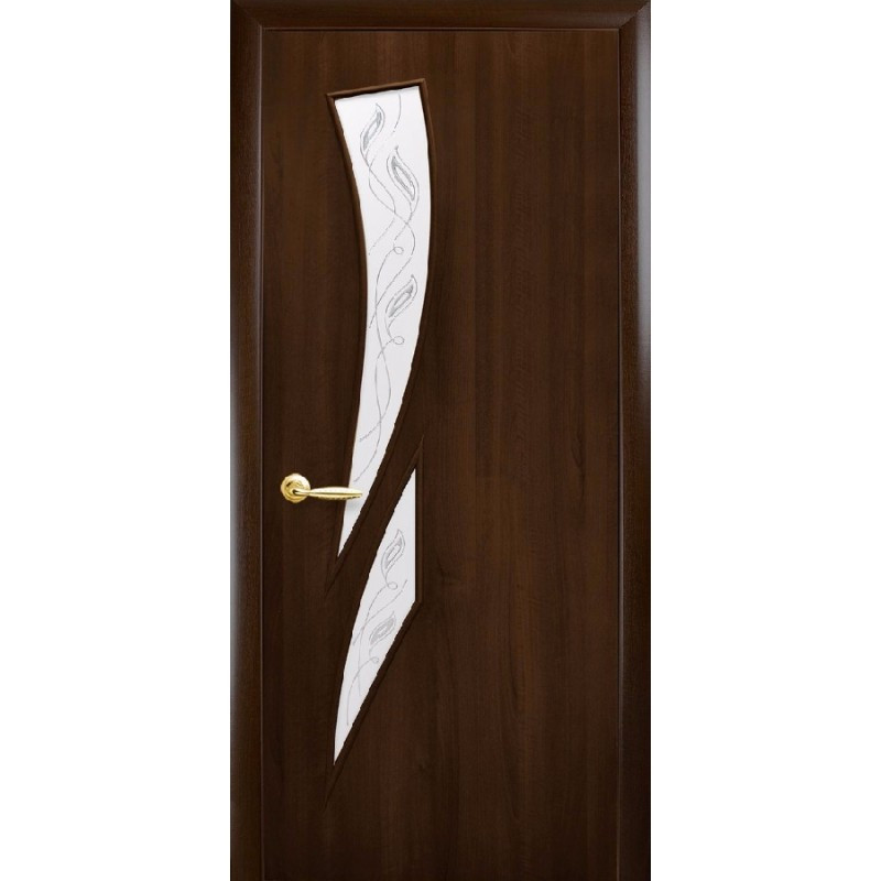 Дверное полотно ТМ Новый Стиль Камея Екошпон каштан/орех, 80 см - фото 1 - id-p1645836160