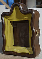 Кіот для ікони фігурний, з вільхи, з дерев'яною рамкою, підготовленим під золочення., фото 2