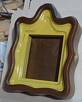 Кіот для ікони фігурний, з вільхи, з дерев'яною рамкою, підготовленим під золочення., фото 3