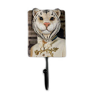 Вішалка-гачок з білим тигром