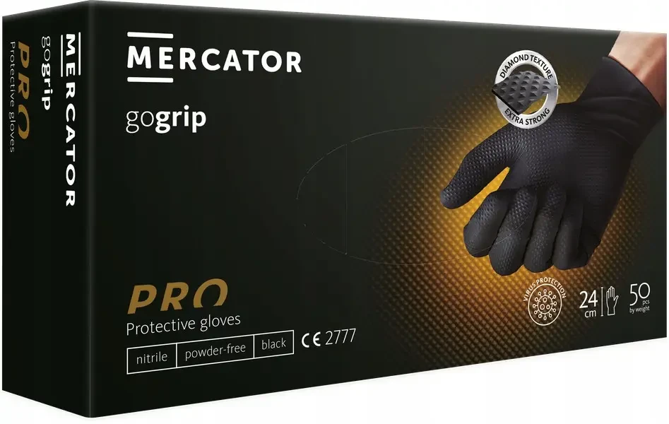 Рукавички Mercator gogrip L Black 25 пар/уп