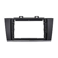 Переходная рамка Lesko 9" Subaru Legacy Outback 2014-2020 Black для авто Субару